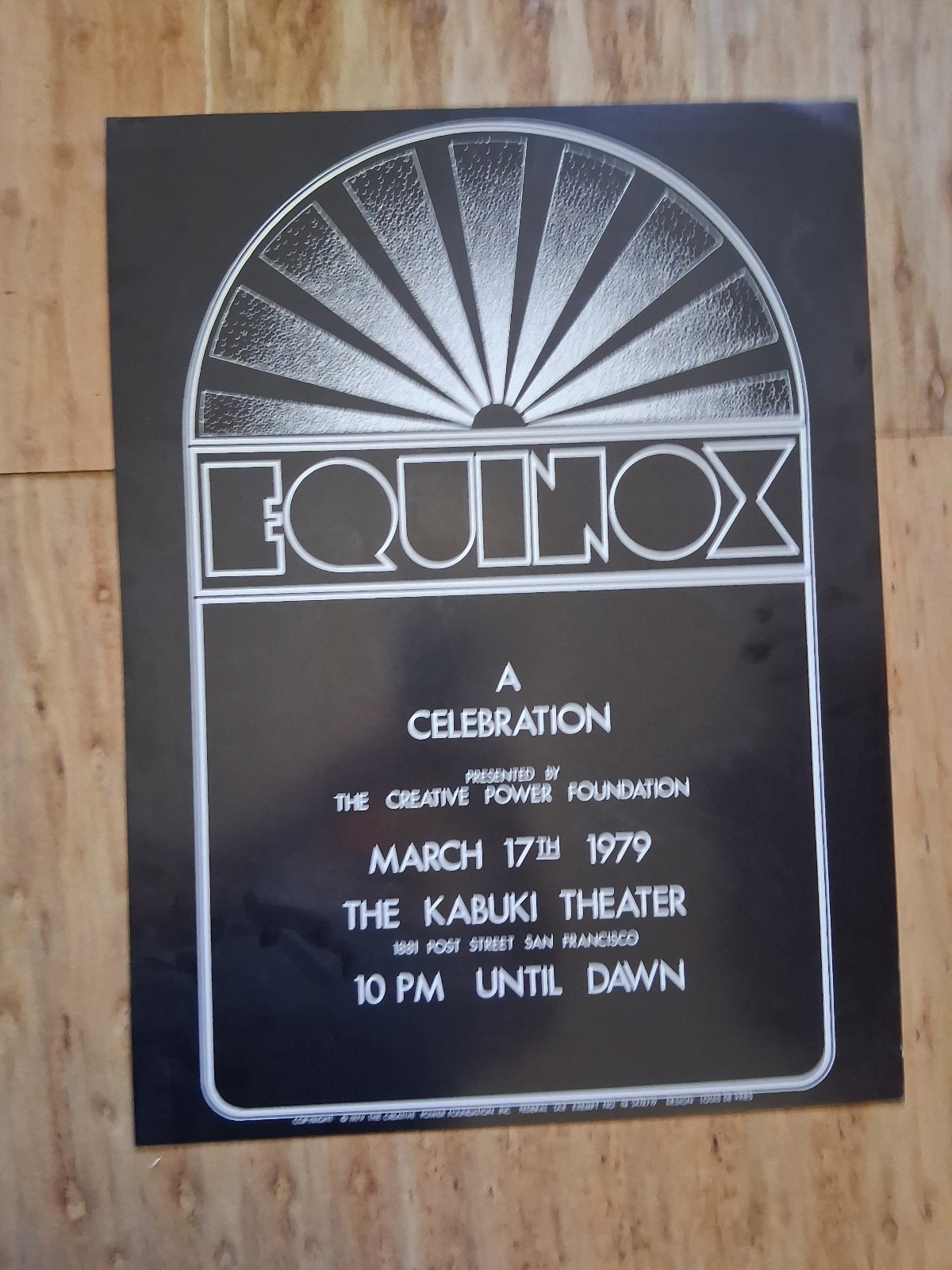 EQUINOX 3/17/1979 San Francisco Creative Power Foundation queer nightlife LGBTQ