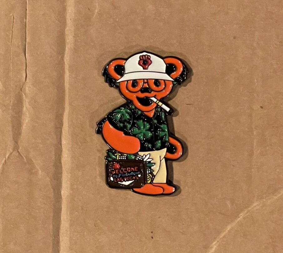 Grateful Dead Green Bear Hunter S. Thompson Lapel Pin. Steal Your Face.