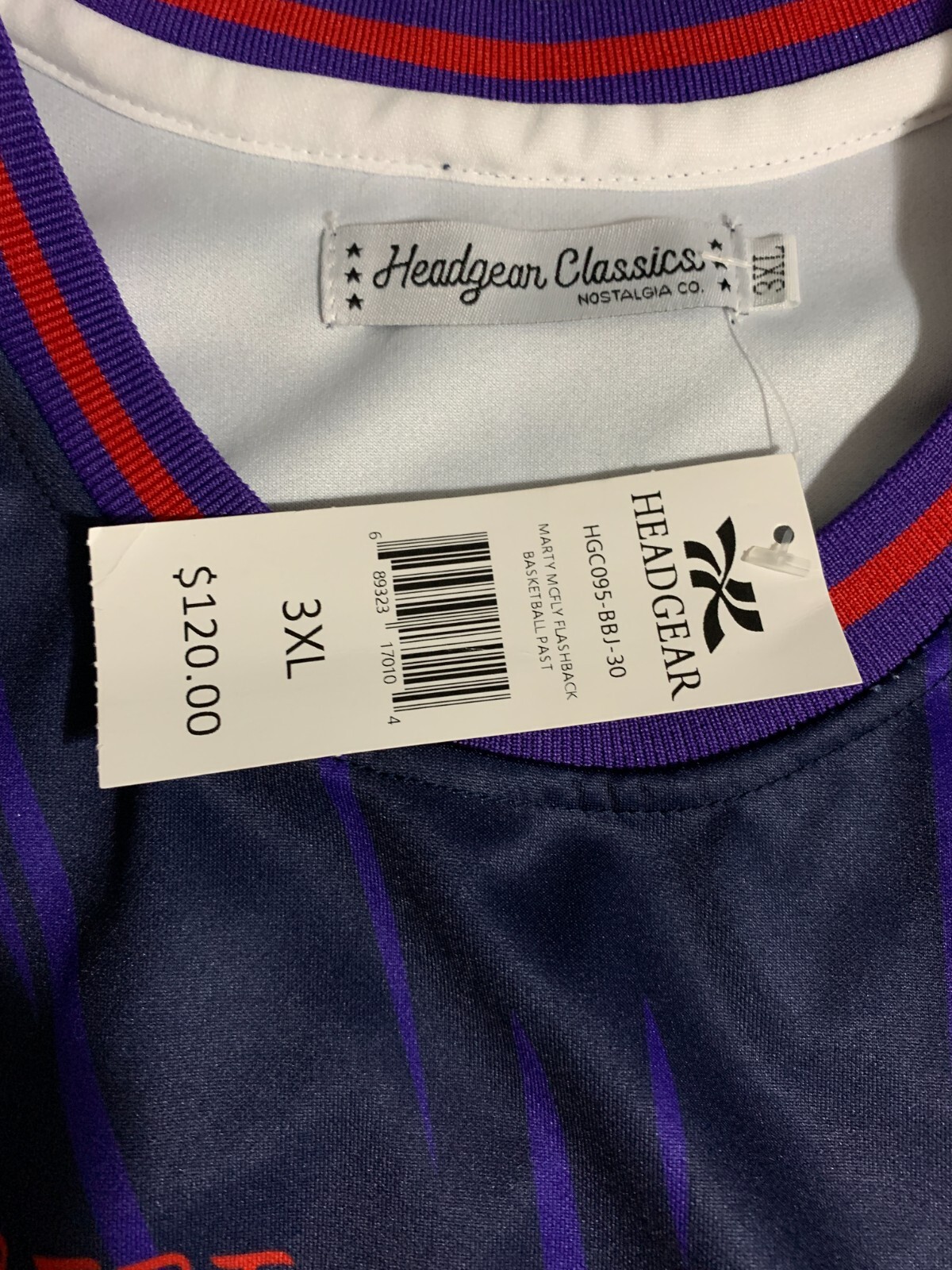 Headgear Classics Jersey Back To The Future Marty McFly Michael J Fox Mens 3XL