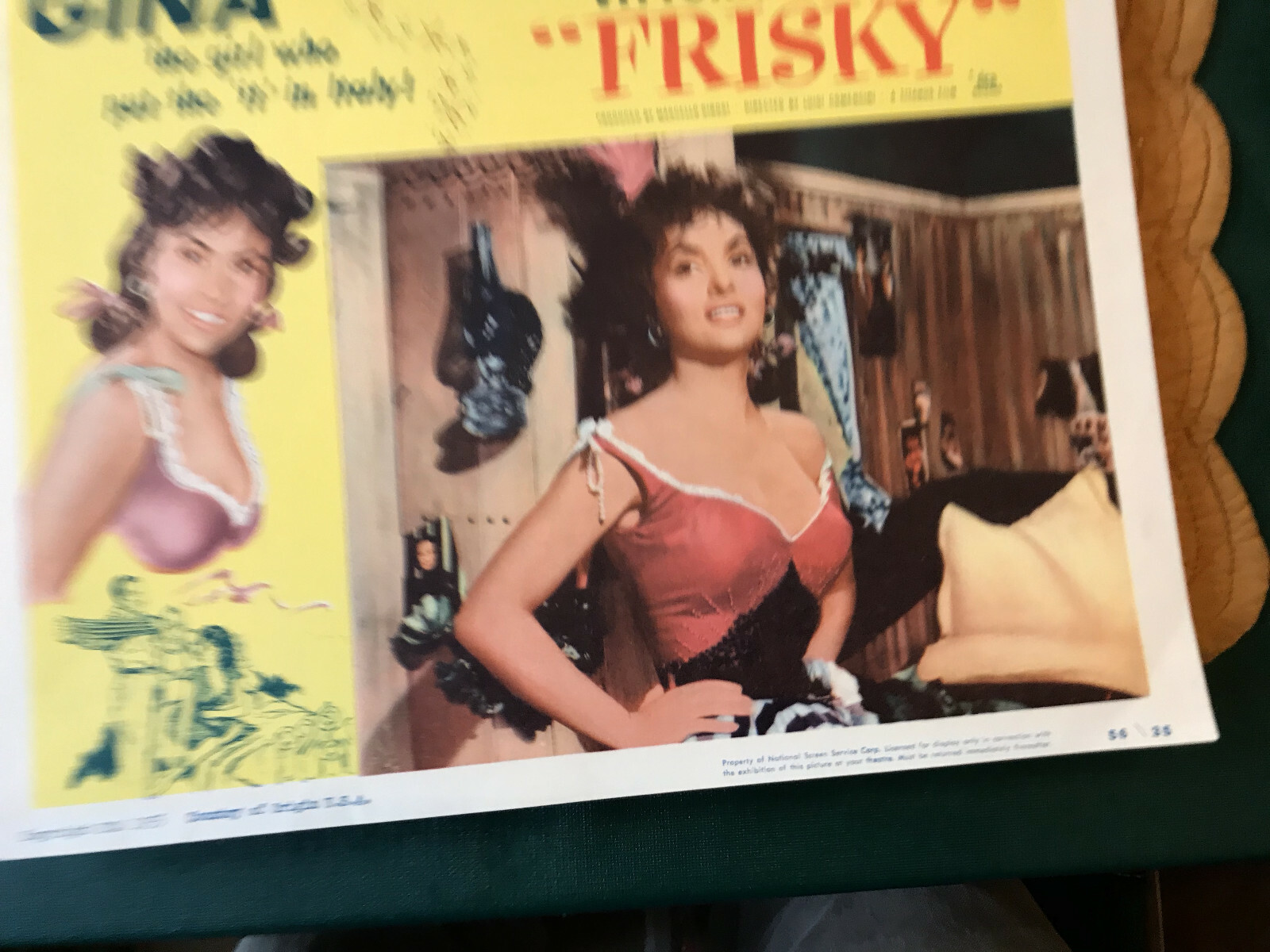 Frisky 1956 DCA 11×14″ comedy lobby card Gina Lollobrigida Italian film