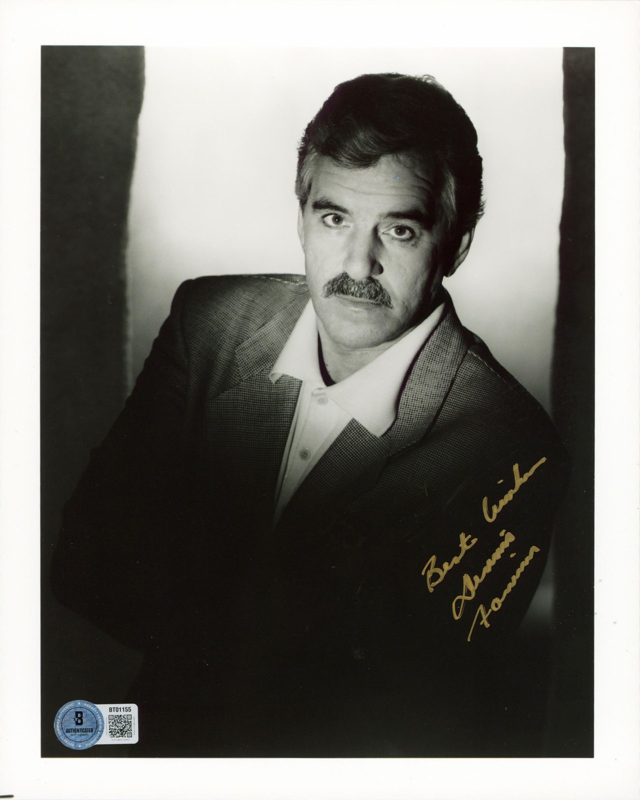 Dennis Farina Law & Order “Best Wishes” Authentic Signed 8×10 Photo BAS #BT01155