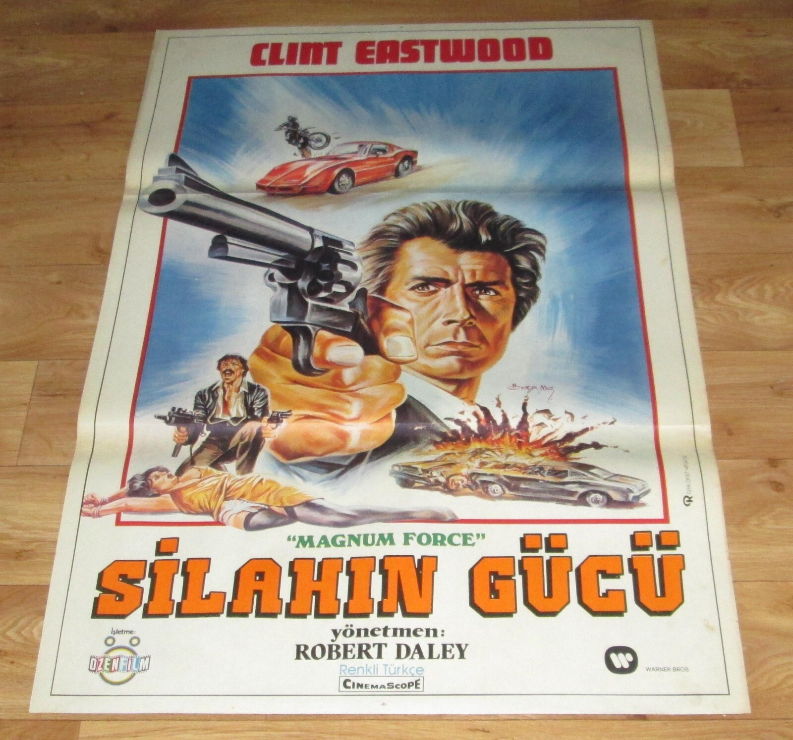 DIRTY HARRY Clint Eastwood MAGNUM FORCE 1973 UNIQUE 27×40 Turkish Movie Poster