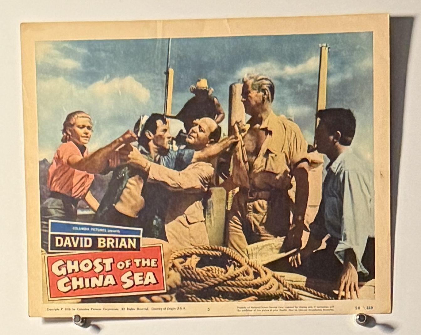 Columbia Pictures Lobby Card Ghost Of The China Sea David Brian Vintage Original