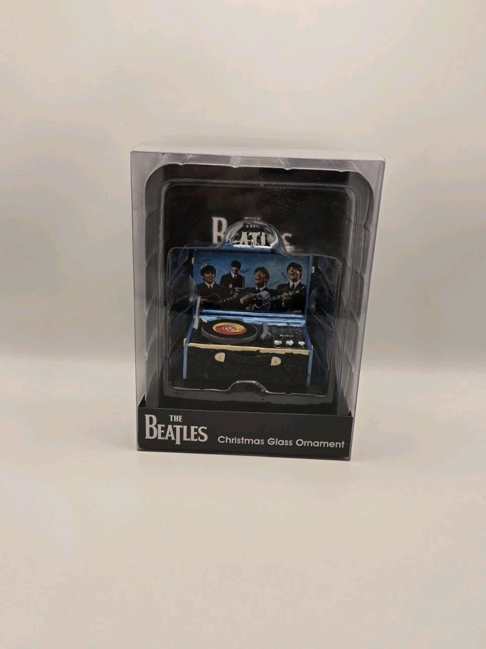 The Beatles Record Player Glass Ornament John Lennon Paul McCartney Apple Corps