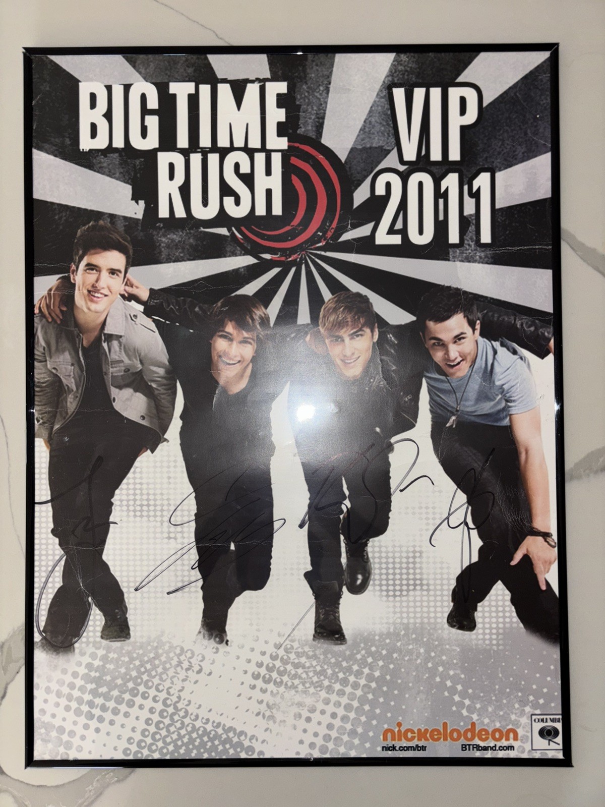 Big Time Rush Signed/autographed VIP Poster From 2011 – Carlos, Logan, James &..