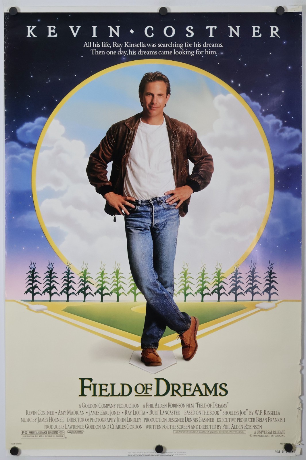 Field Of Dreams original movie poster 27×41 1989 Kevin Costner Rolled – GD-