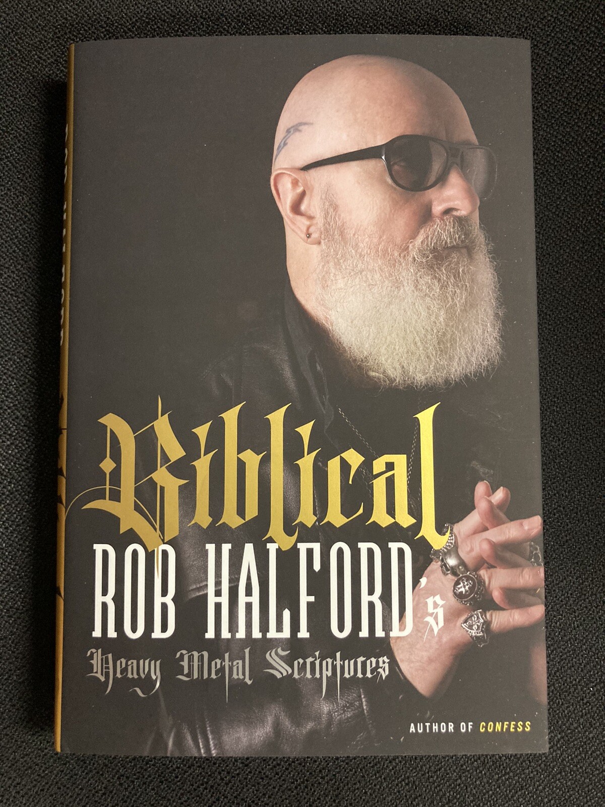 ROB HALFORD SIGNED BOOK W/COA! Biblical, 1st print, Judas Priest