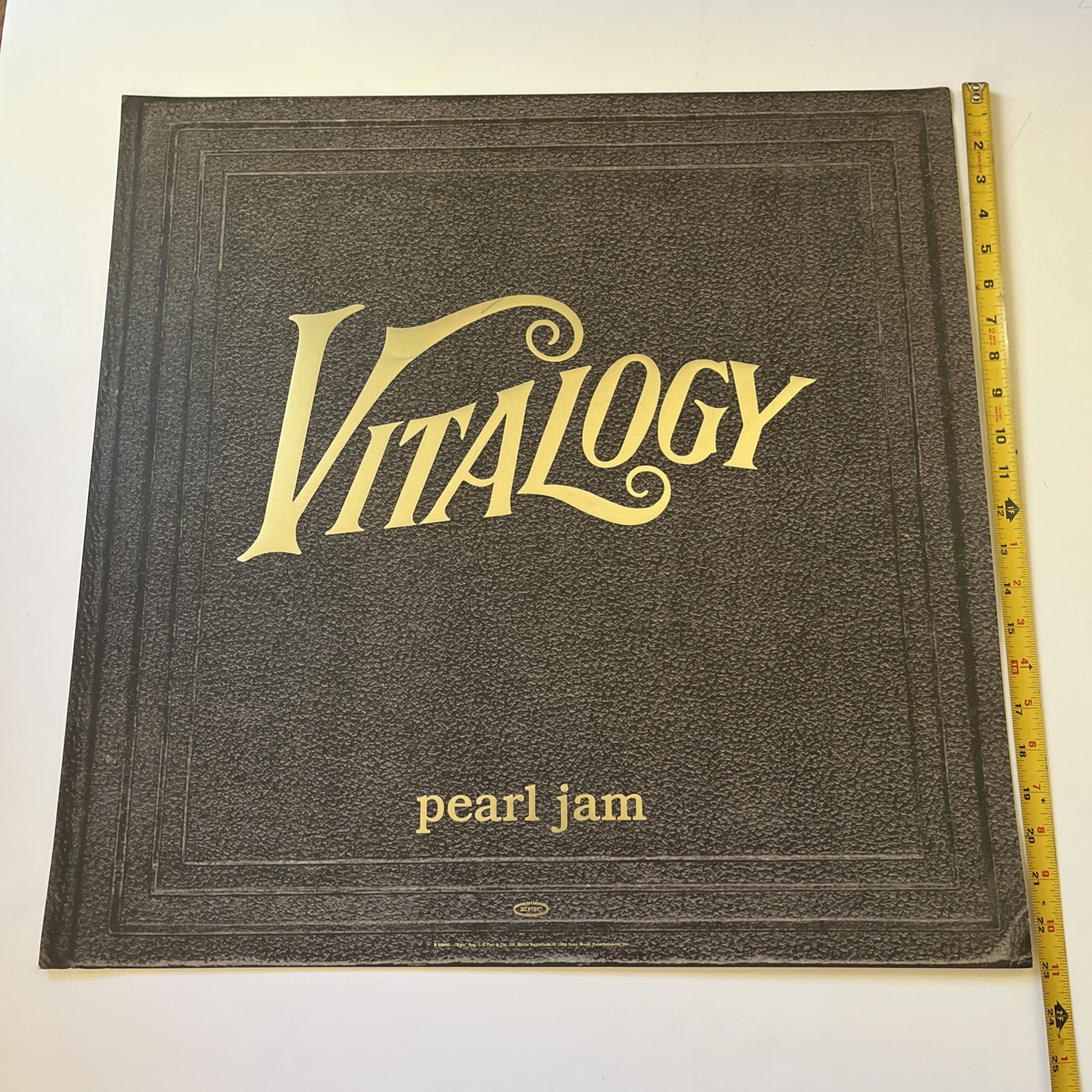 Pearl Jam Original Promo Poster 1994 Vitalogy 23×23 Epic Records Eddie Vedder