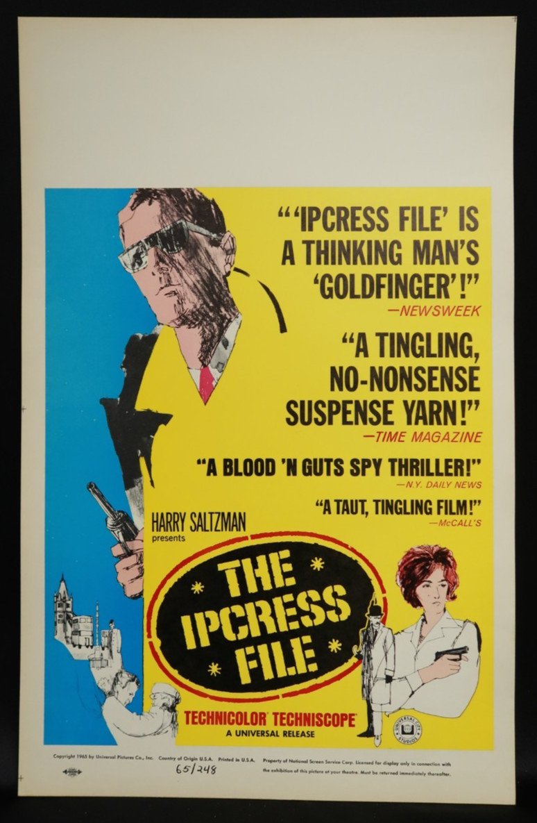 The Ipcress File Window Card 1965 Movie Poster 14 x 22 NSS 65/248 Michael Caine
