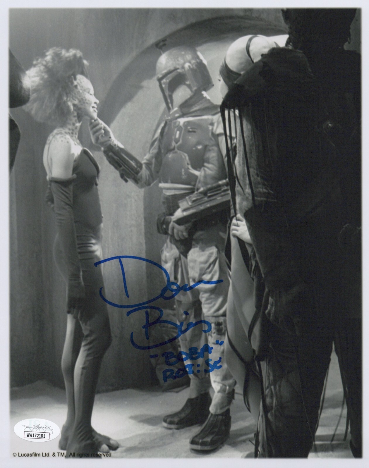 Star Wars- Don Bies signed Boba Fett 8×10 photo JSA COA