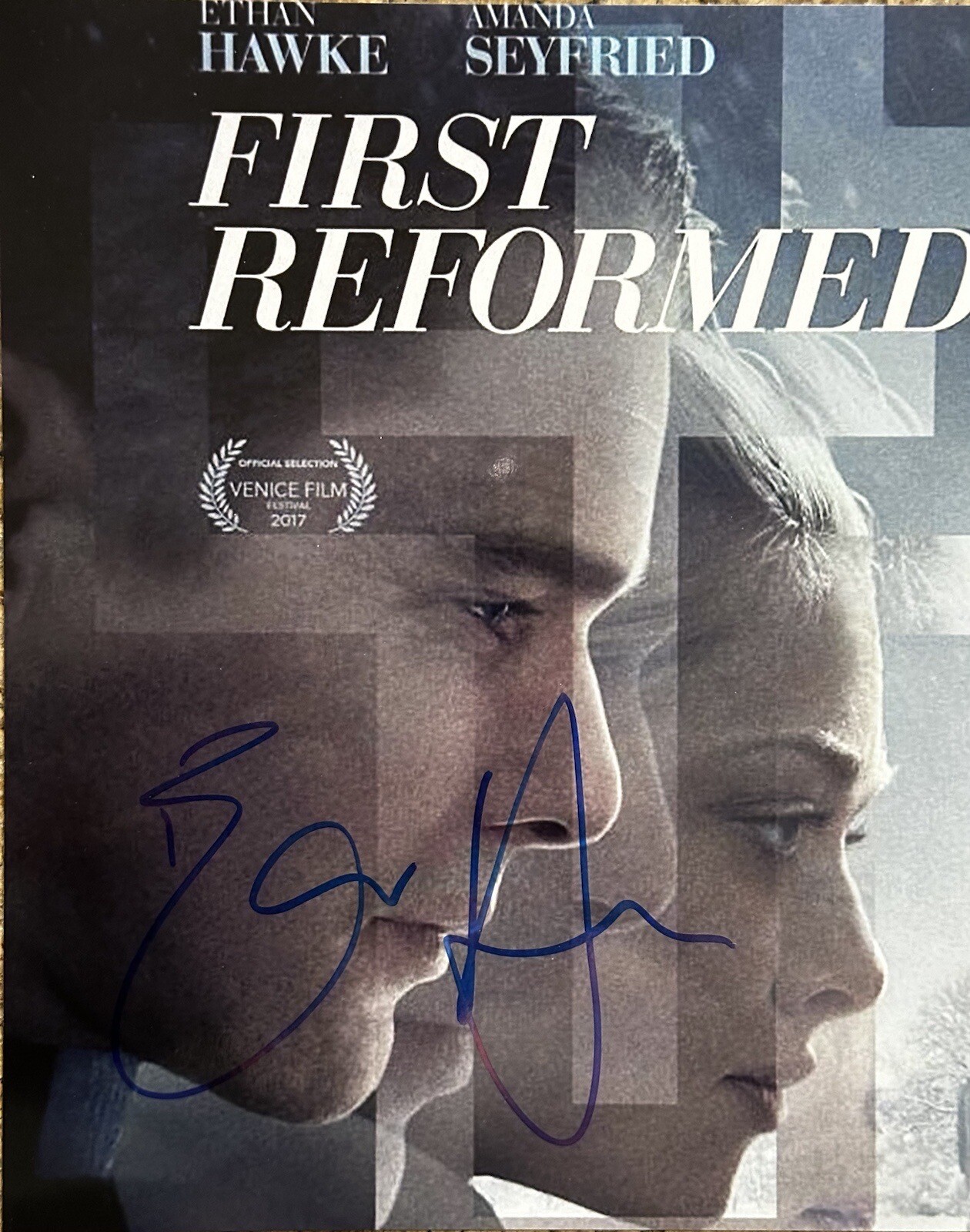 Ethan Hawke signed 8×10 photo in person. Before First Reformed