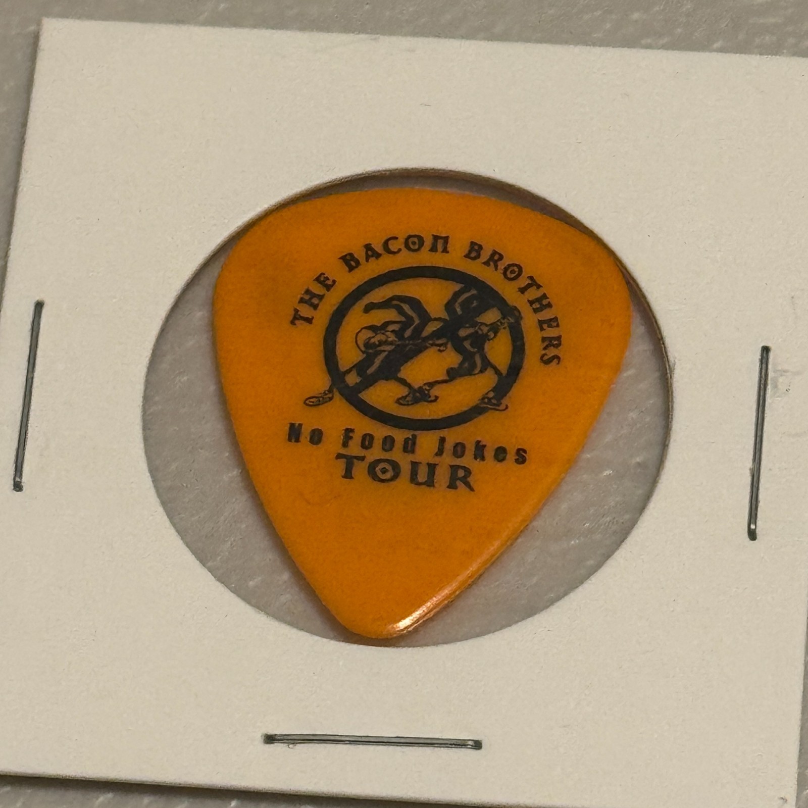 THE BACON BROTHERS KEVIN MICHAEL GUITAR PICK NO FOOD JOKES TOUR STAGE PLECTRUM