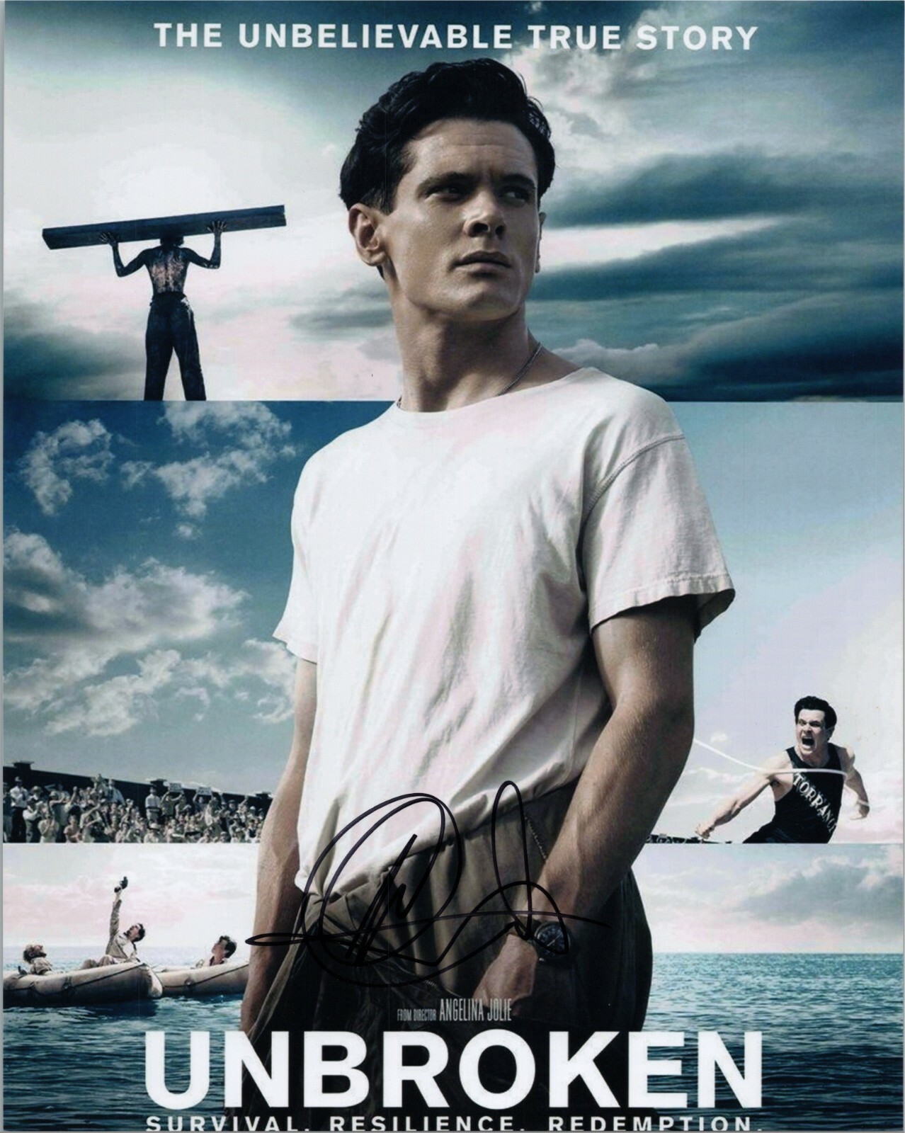 JACK O’CONNELL Authentic Hand-Signed “Unbroken – Louis Zamperini” 8×10 Photo C