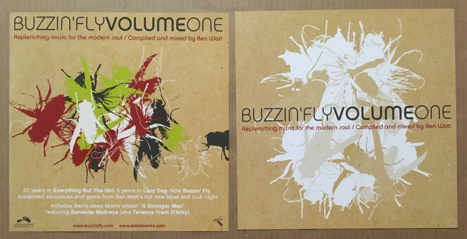 Everything But the Girl BEN WATT Set 2 DOUBLE SIDED PROMO POSTER FLAT of Fly CD
