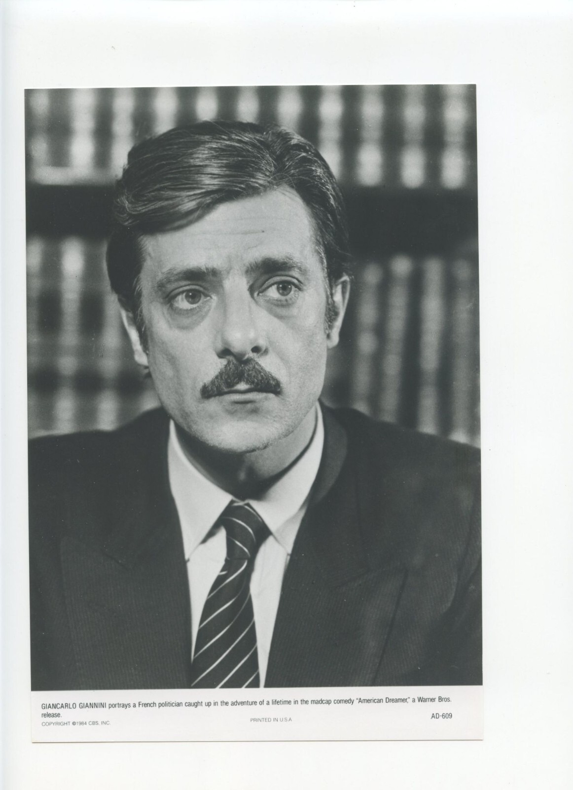 Giancarlo Giannini American Dreamer Vintage Press Photo Black & White 8×10