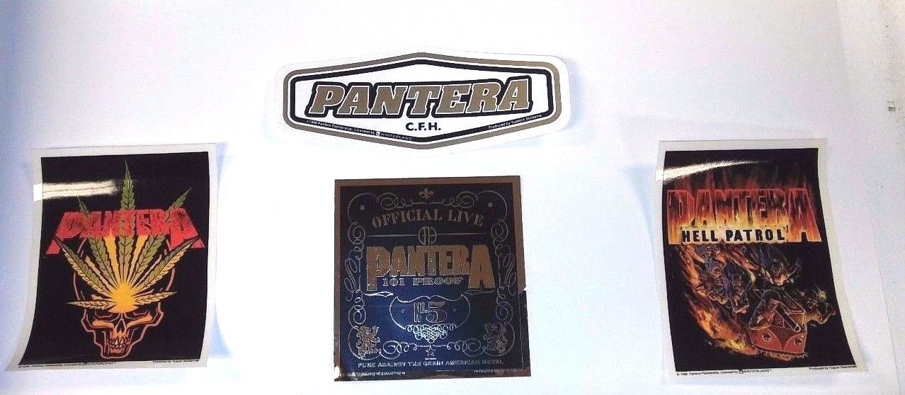 2 sets of Pantera 5″ Vinyl decals – Dimebag METAL Vinnie – 8 stickers total