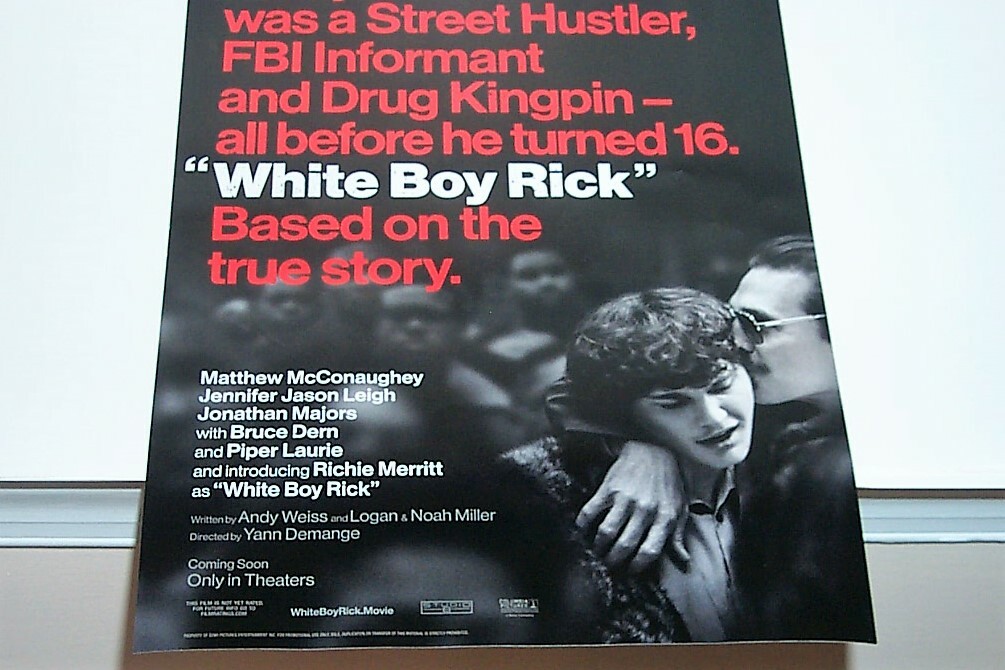 ORIGNAL “WHITE BOY RICK” 11″x17″ PROMO MOVIE POSTER 2018 MATTHEW McCONAUGHEY