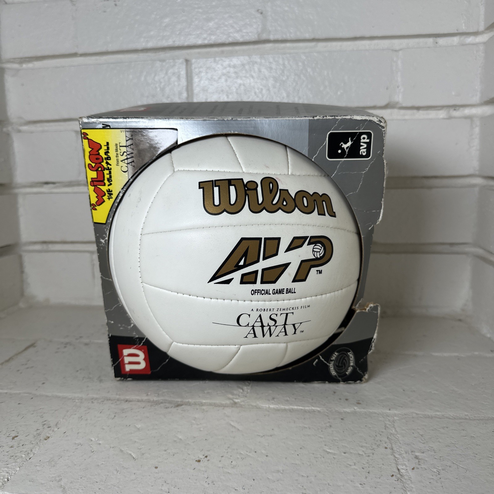 WILSON Cast Away Movie AVP Volleyball Replica Ball Red Handprint 2001