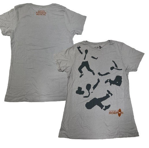 the BOOK OF MORMON Jumping Mormons WOMAN t-shirt TEE BROADWAY MUSICAL OFFICIAL