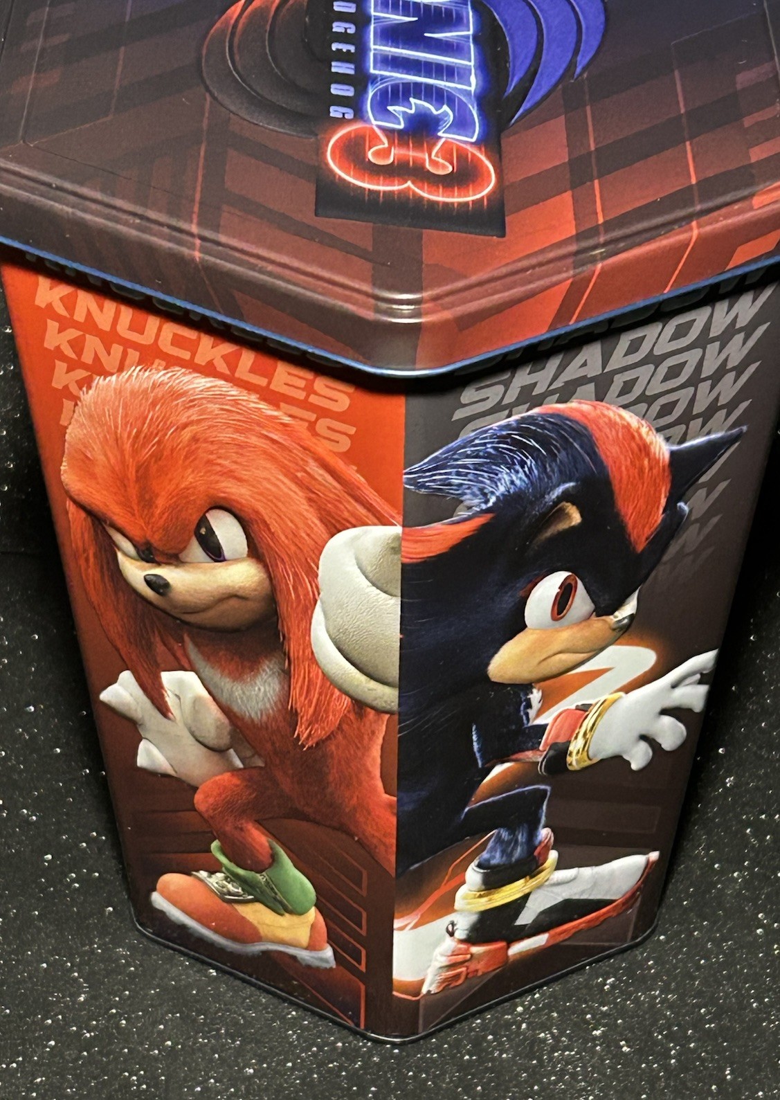 SONIC 3 Exclusive Regal Cinema /POPCORN TIN w LID all 4 characters Included!