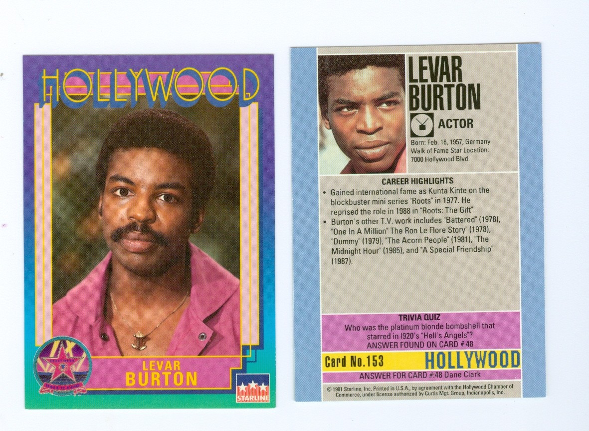 20 of the same Levar Burton Hollywood Walk Fame card #153 Roots Star Trek