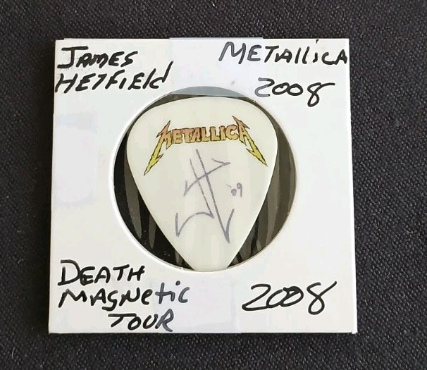 James Hetfield Metallica Tour Issued Guitar Pick 2008 Death Magnetic Tour