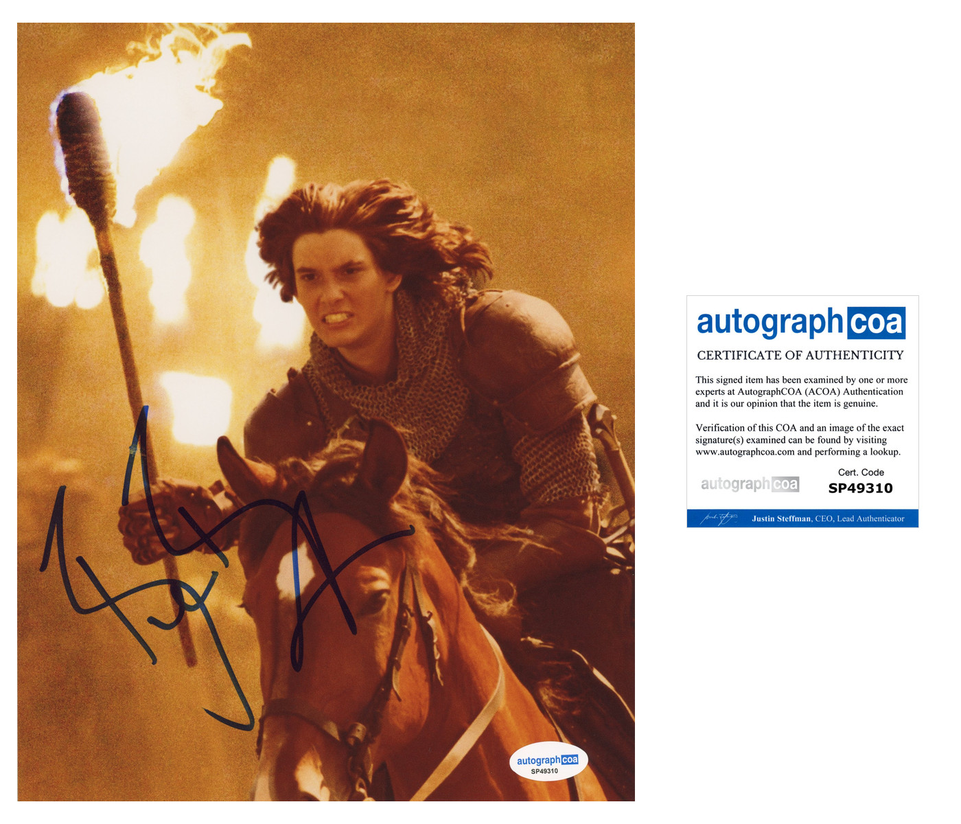 Ben Barnes ‘The Chronicles Of Narnia’ Signed 8×10 Photo ‘Prince Caspian’ ACOA