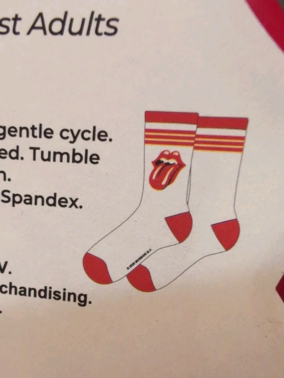 Rolling Stones 2026 Crew Socks Adult One Size + Collectible Hard Case New Ltd Ed