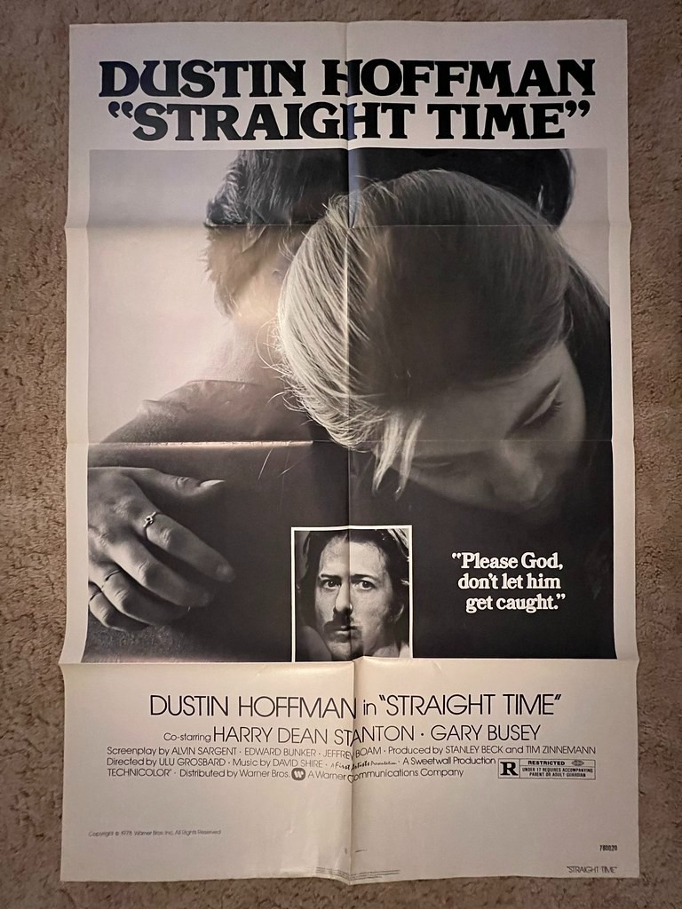 Straight Time 1978 Movie Poster 27×41 Dustin Hoffman Gary Busey