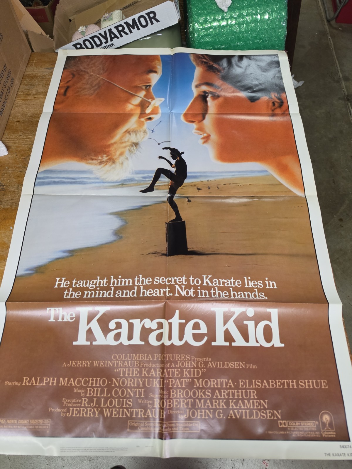 Original 1984 KARATE KID Movie Poster, Folded, 840074 27×41