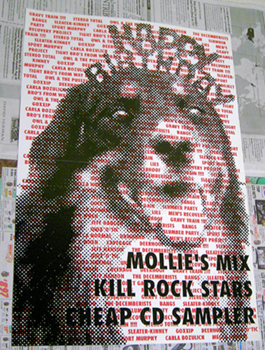 MOLLIES MIX promo POSTER kill rock stars Happy Birthday — 11-1/2 x 19 inch