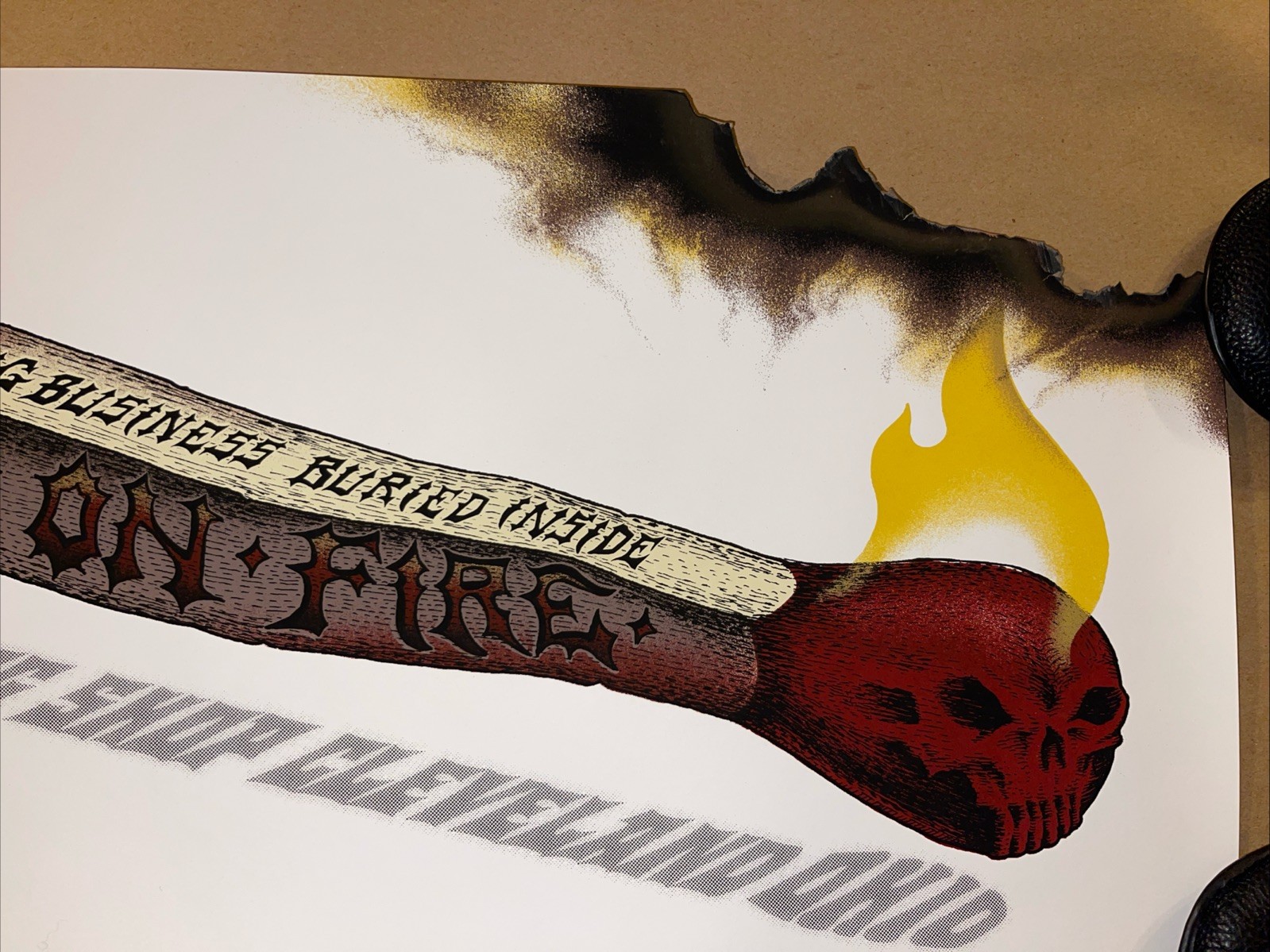 HIGH ON FIRE Concert Poster by Emek HAND BURNED EDITION The Bronx Big Business