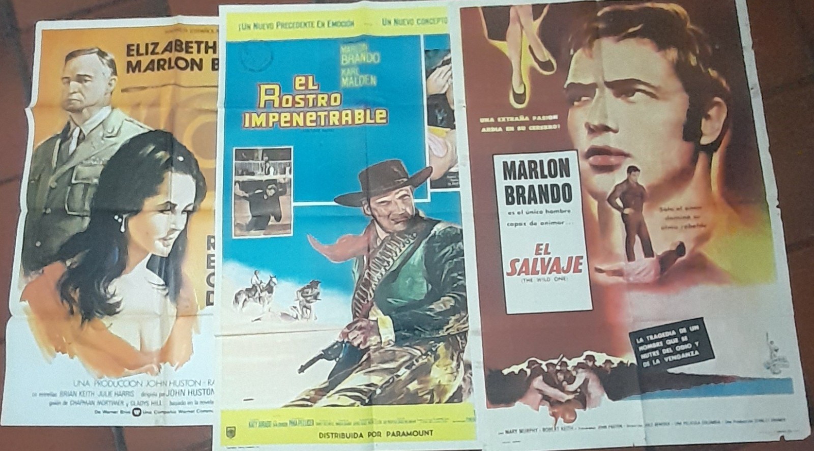 Afiche de cine original -MARLON BRANDO X 3