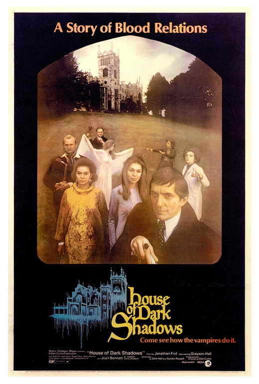 HOUSE OF DARK SHADOWS Movie POSTER 27×40 Jonathan Frid Joan Bennett Grayson Hall