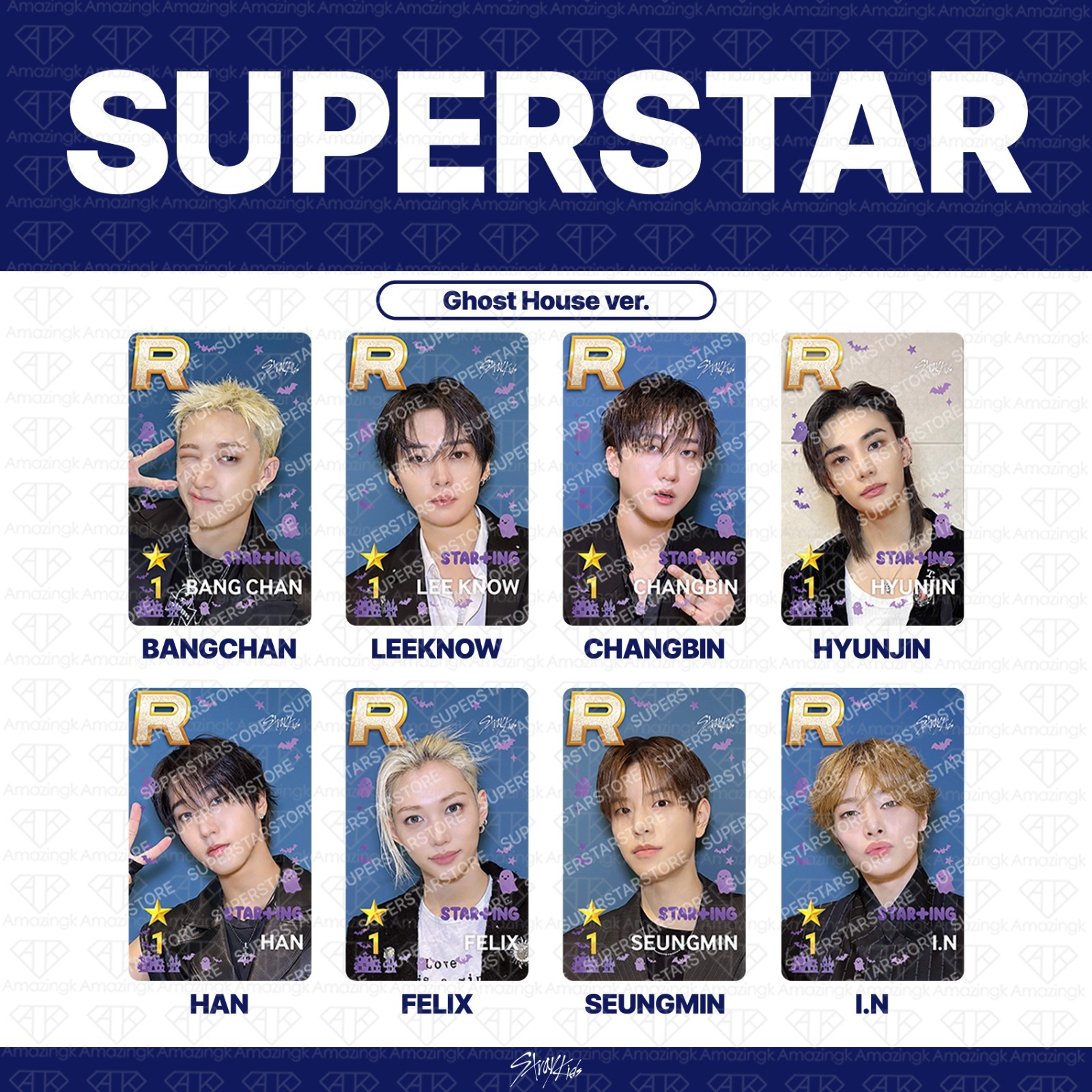 [PreSale] Stray Kids SUPERSTAR JYP Series STAR+ING : Ghost House Photocard
