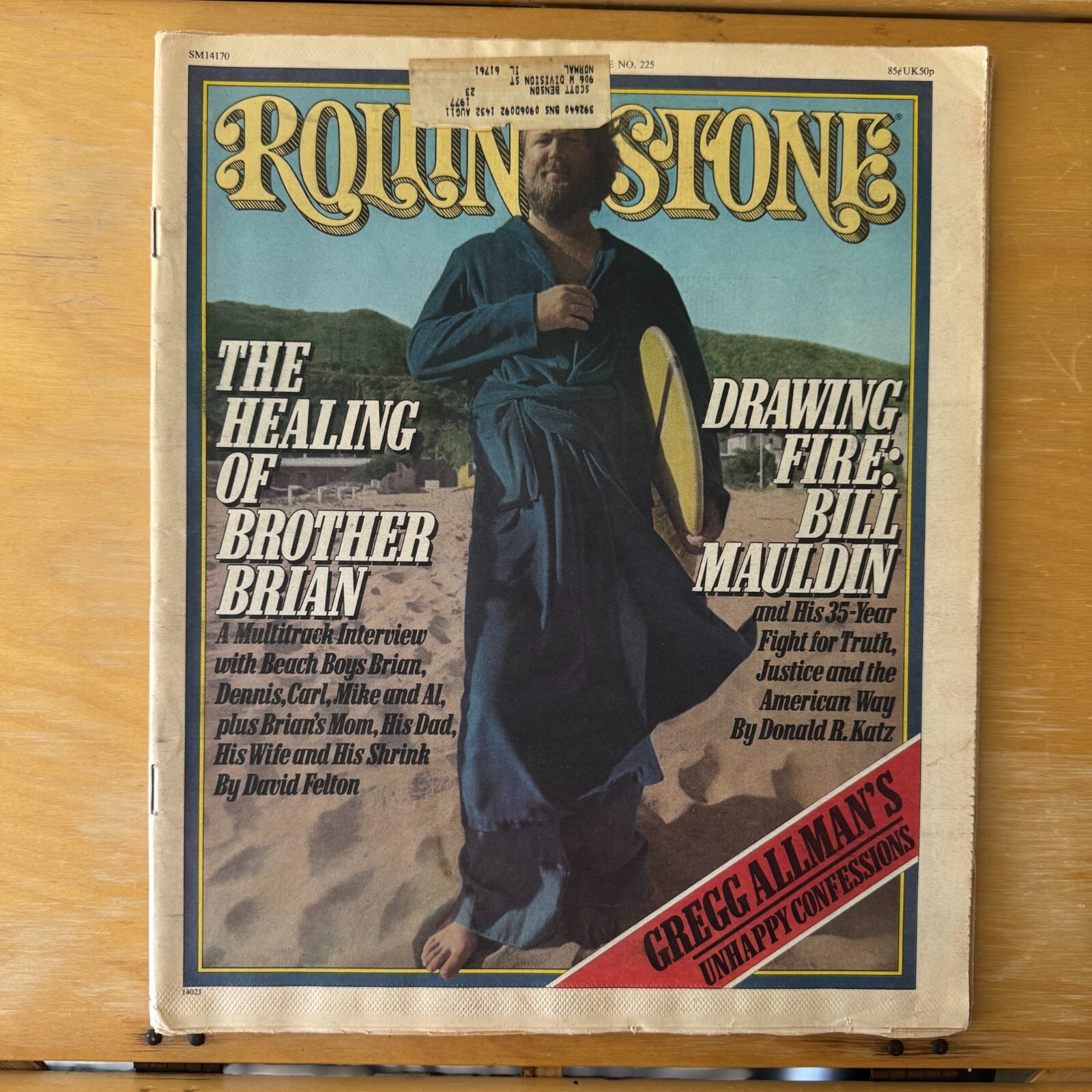 1976 Vintage Rolling Stone Brian Wilson Cover Bonus 1991 LA Times Article