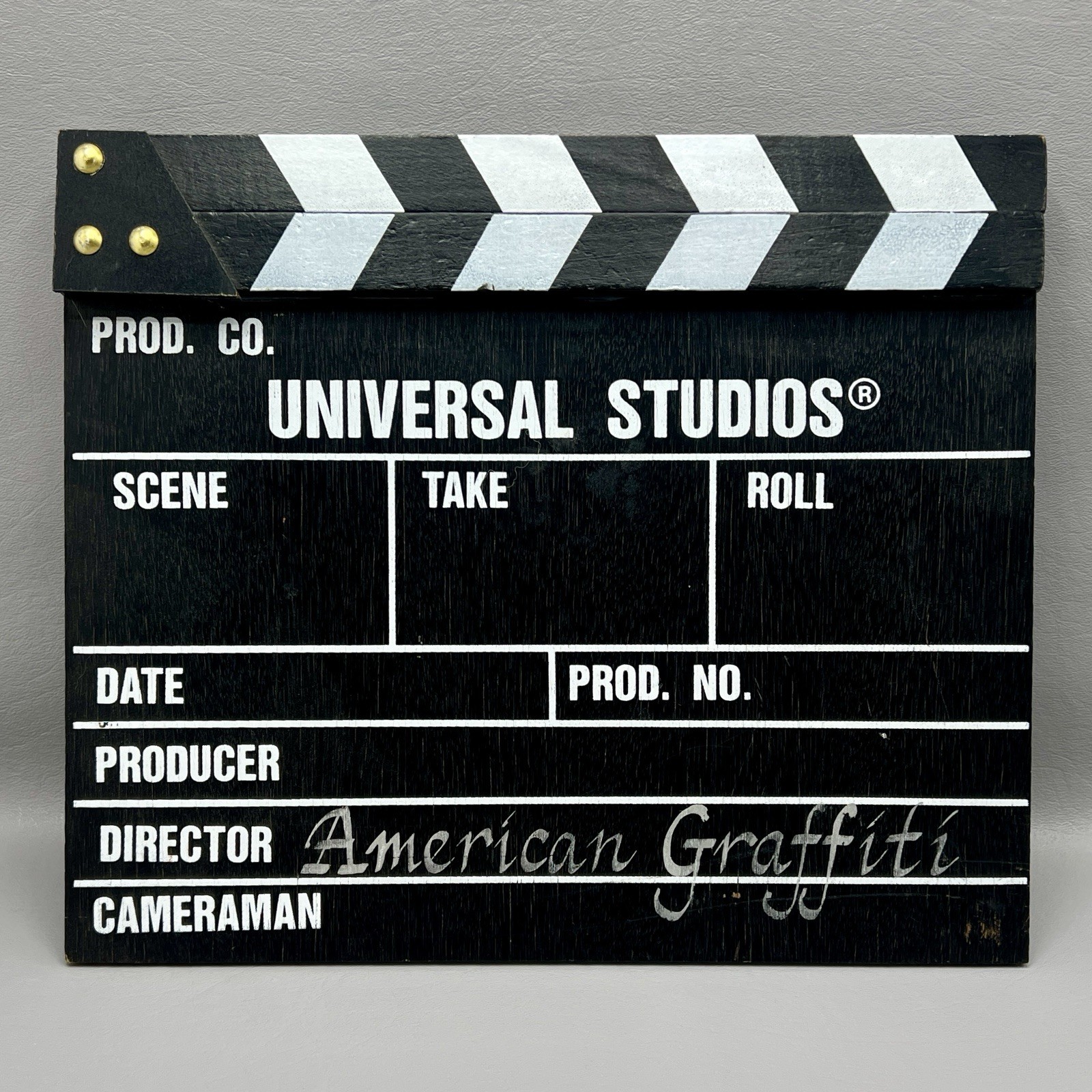 Vintage Universal Studios Wooden Movie Clapper American Graffiti
