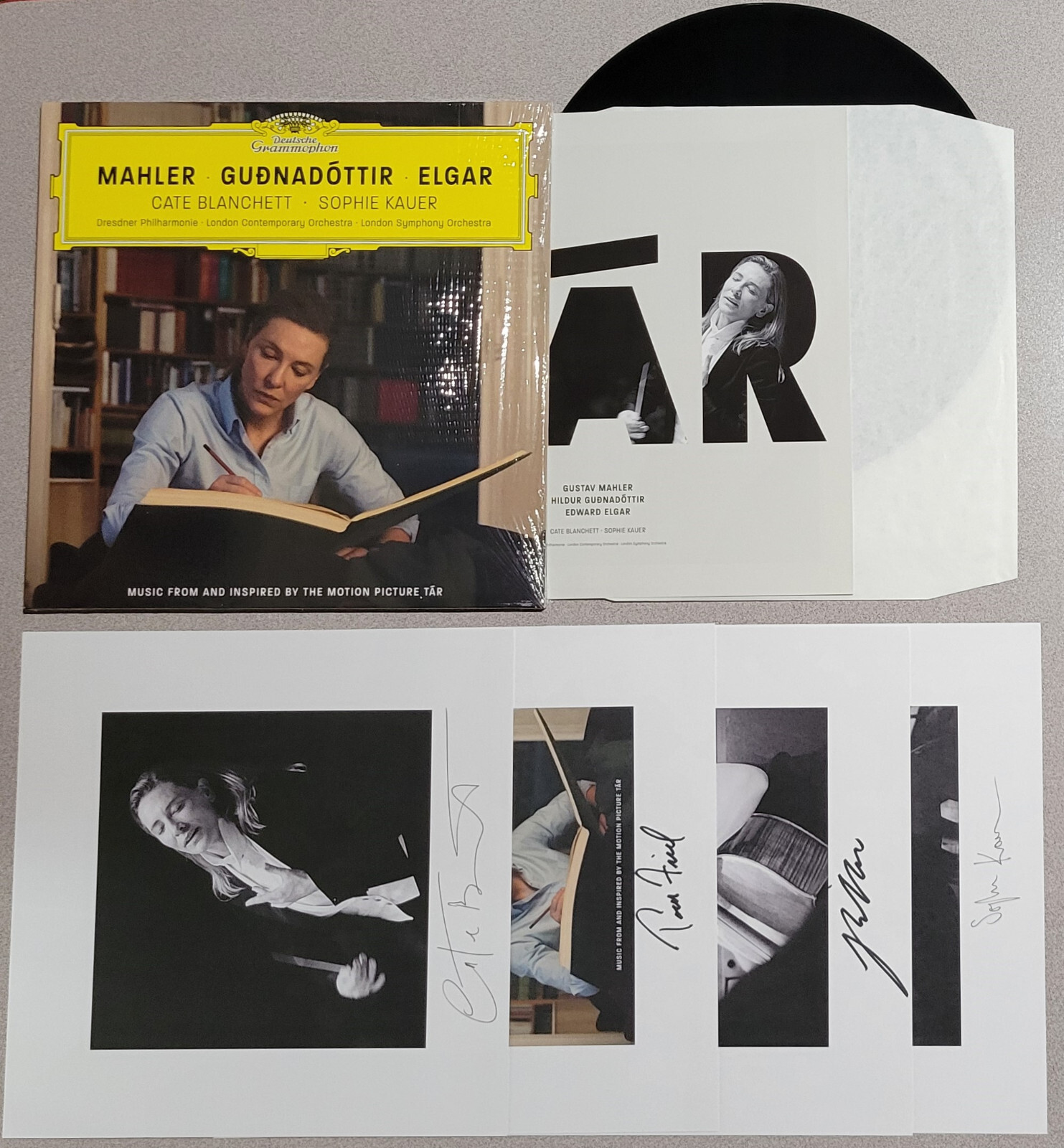 CATE BLANCHETT TODD FIELD + Signed TAR Soundtrack Album Inserts /300 w/Vinyl BAS
