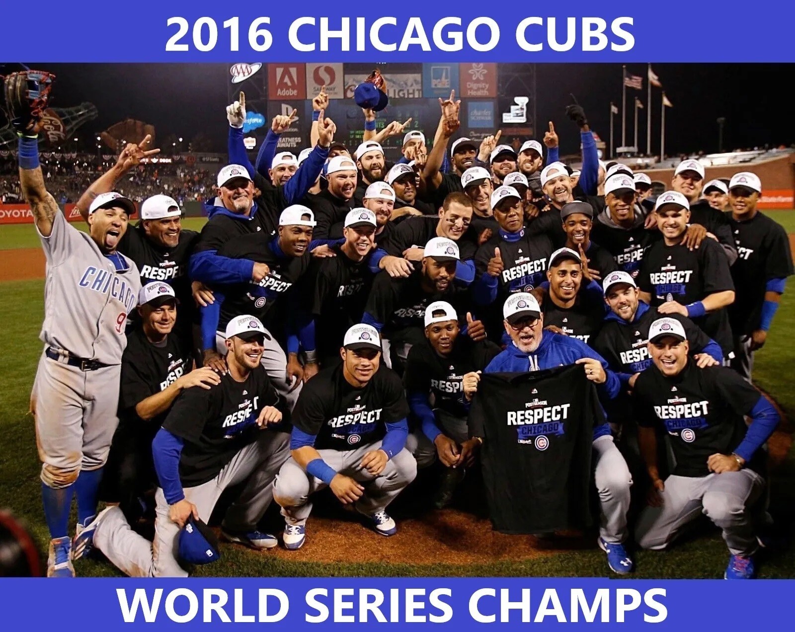 2016 Chicago Cubs Team Baseball World Series Champs Mlb 8×10 PHOTO PRINT