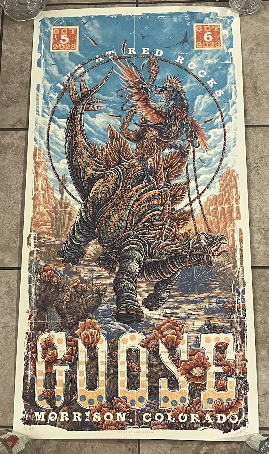 Goose the band Poster Red Rocks CO Signed Numbered A/P #/70 Luke Martin Goosemas