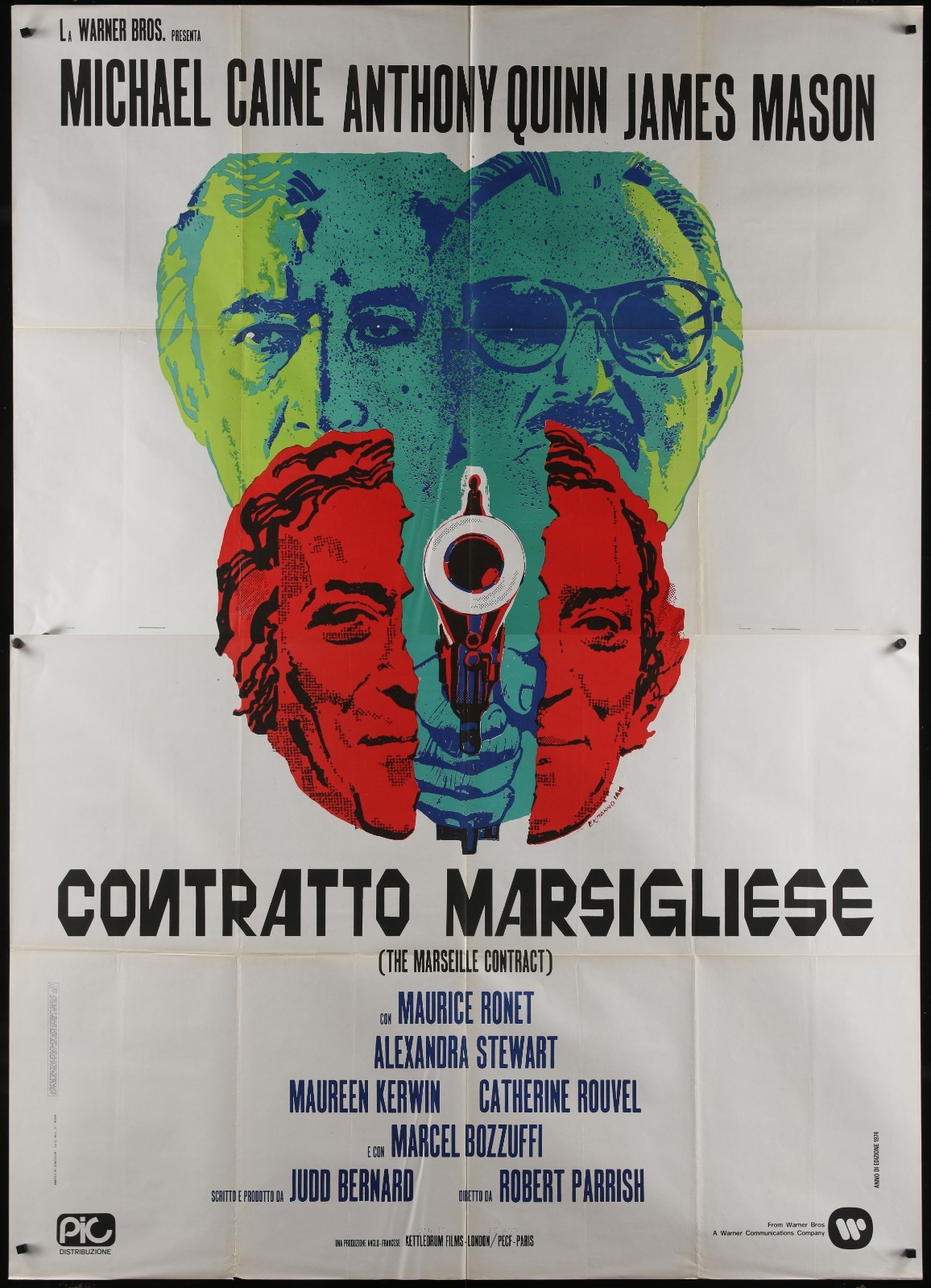MARSEILLE CONTRACT 1974 Original Italian 55×78 Poster Michael Caine Destructors