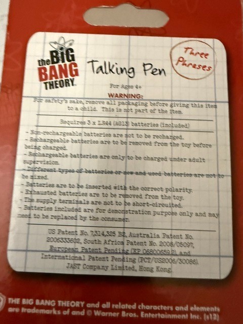 The Big Bang Theory Talking Pen