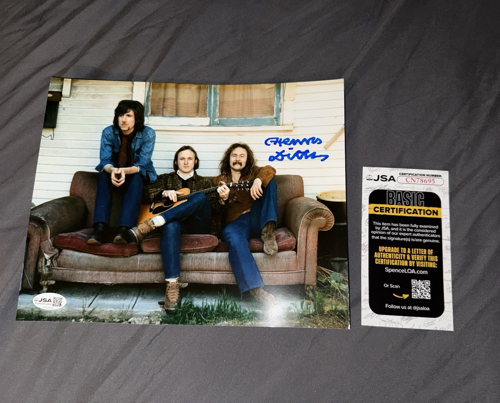 Henry Diltz Signed Autographed 8×10 JSA Crosby Stills Nash Photographer Legend
