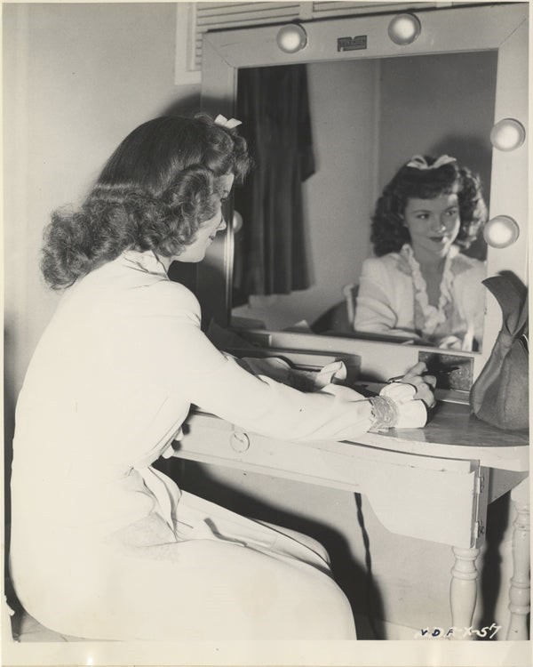 Shirley Temple 1944 Original 8×10 Photo Stamped with Snipe Dressing room on set