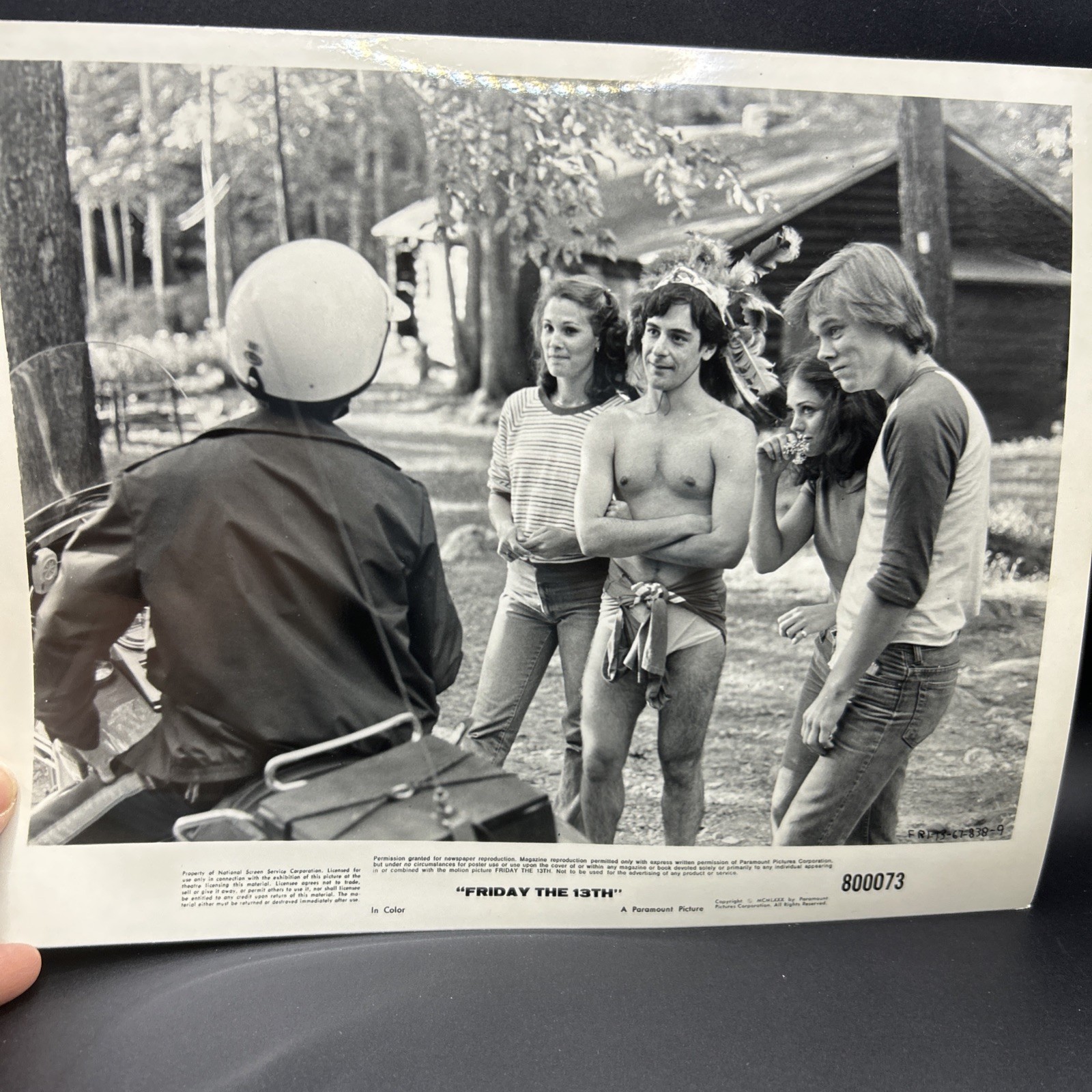VTG. Friday The 13th Horror Movie Black And White Promo Photo 10×8 Kevin Bacon