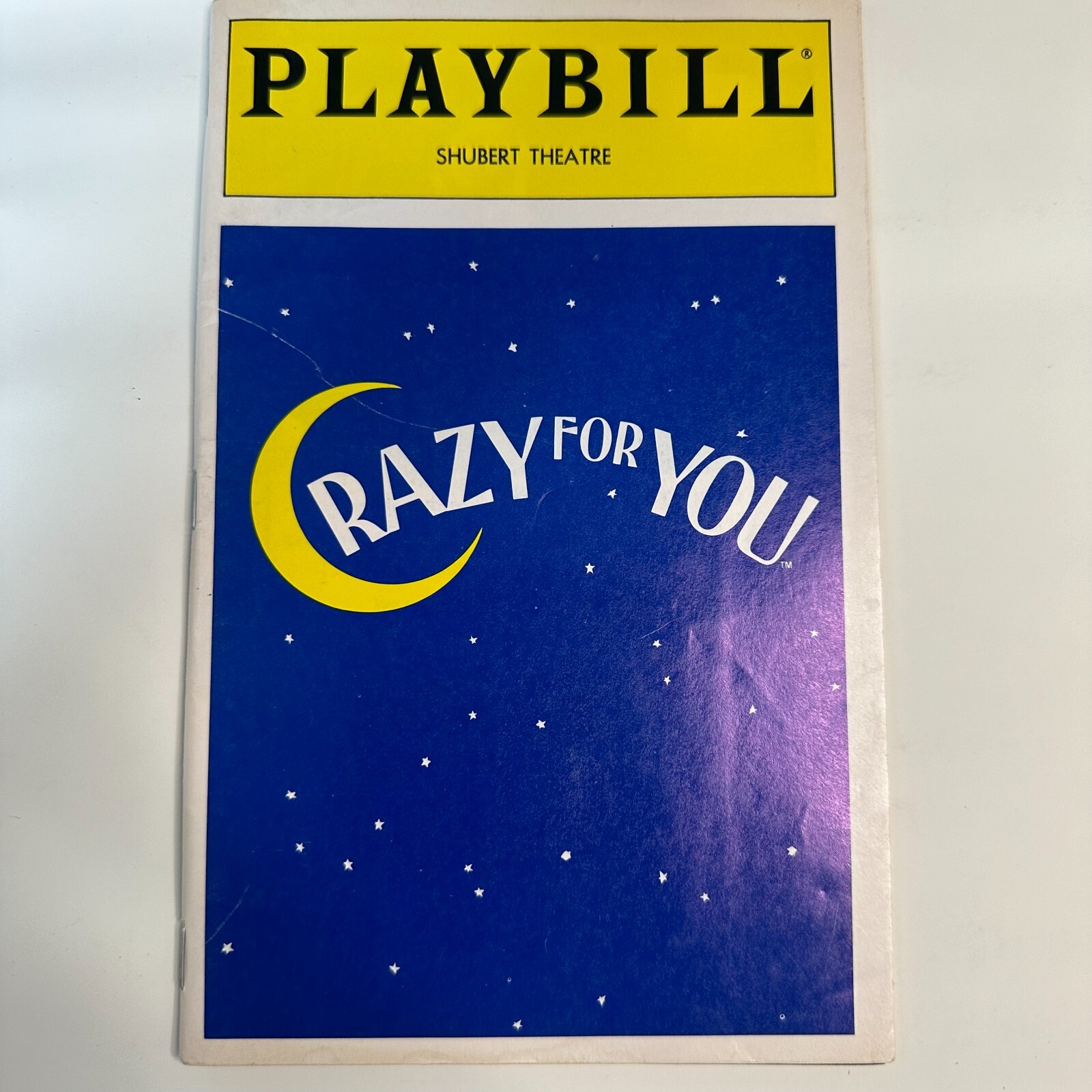 CRAZY FOR YOU – SAM SHUBERT THEATRE PLAYBILL – HARRY GROENER- DECEMBER 1993