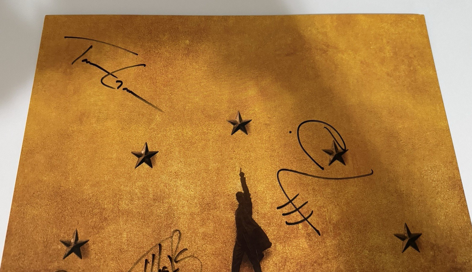 Hamilton HamilTEN 10th Anniversary Broadway signed x6 Window Card 14×22 Poster