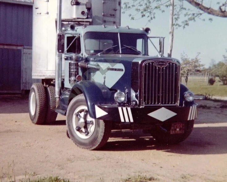 1950’S Autocar Diesel Truck And Trailer Semi Truck Rig 8×10 PHOTO PRINT