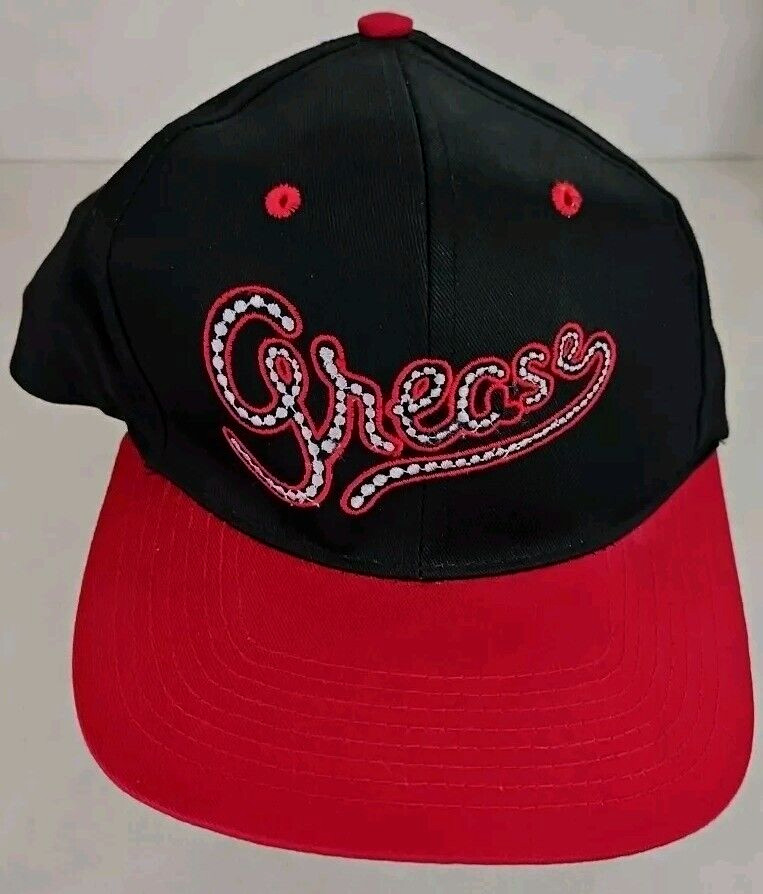 Grease Memorabilia Musical Movie Embroidered Adjustable Black/Red Cap New