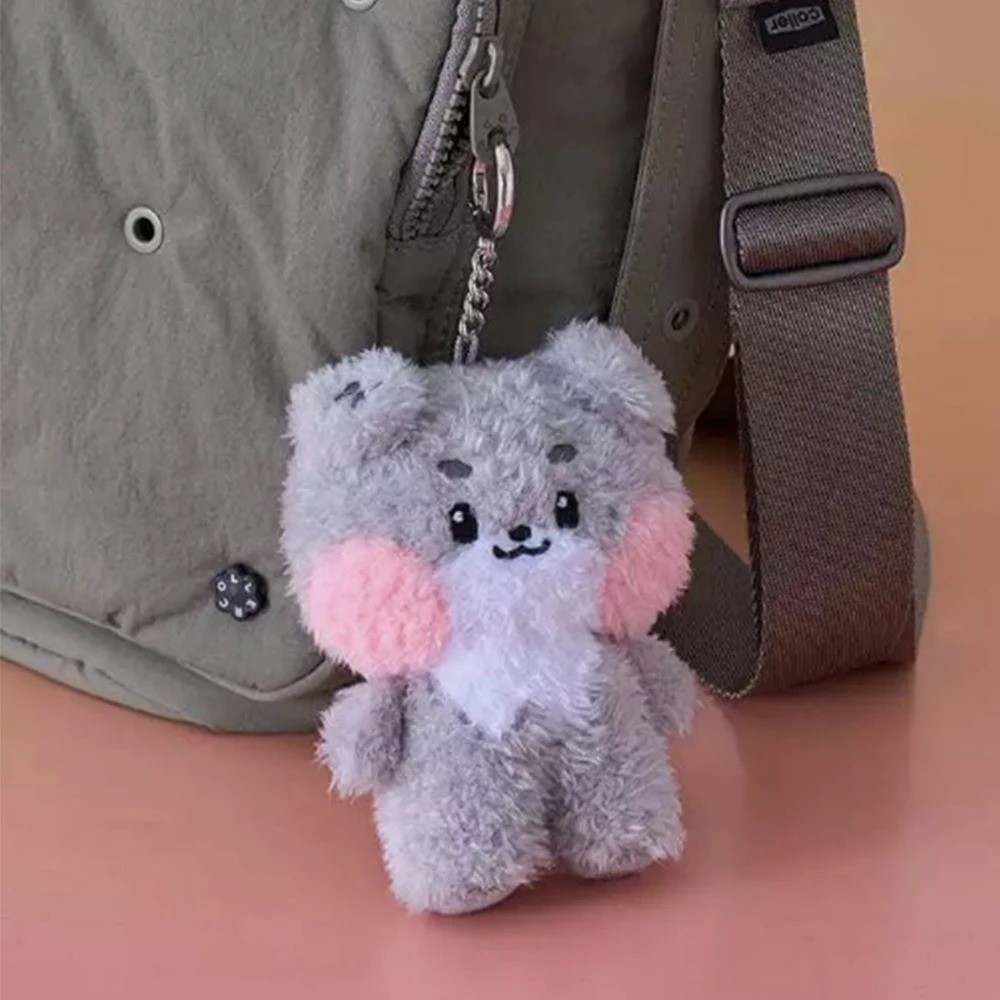 Kpop Style Plush Doll Keychain 12cm Cute Cartoon Pendant for Bags Plush Doll Bag